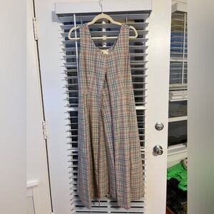 J Crew Plaid Button Up Dress with Pockets